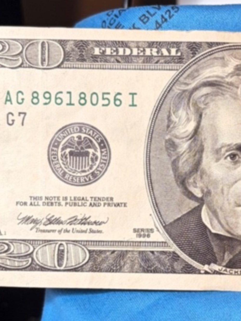1999 Vintage Big Head 20 Dollar Bill AU #206506173424
